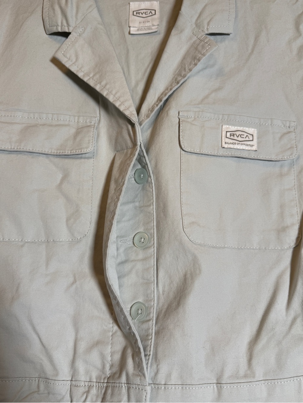 RVCA Recession Jumpsuit Dayshift Collection Grey Short Sleeve Coverall Small - Picture 4 of 10